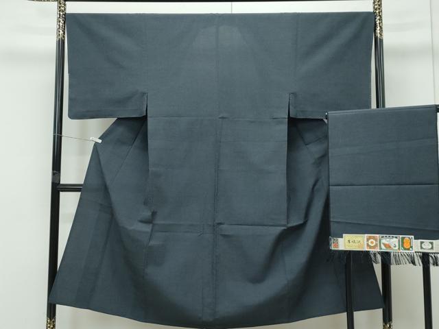平和屋着物▽極上 男性 単衣 本塩沢 100亀甲 総詰め 中田屋織物 中島清志作 証紙付き 逸品 CZAA4233s5