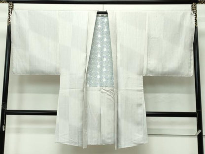 平和屋着物＃極上 男性 長羽織 市松文様 草花地紋 暈し染め 逸品 未使用 CZAA4253s5