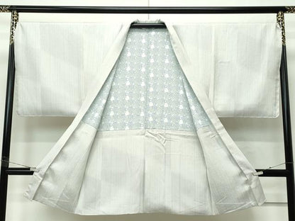 平和屋着物＃極上 男性 長羽織 市松文様 草花地紋 暈し染め 逸品 未使用 CZAA4253s5