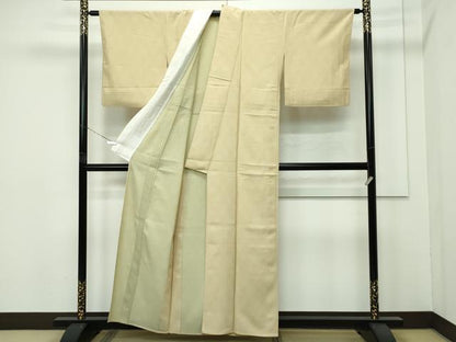 平和屋着物▽江戸小紋　単衣　両面染　菱文様　逸品　CABH5971rv