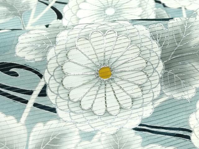 平和屋着物＊希少 夏物 黒留袖 花蝶唐草文 暈し染め 銀彩 逸品 CZAA4265s5