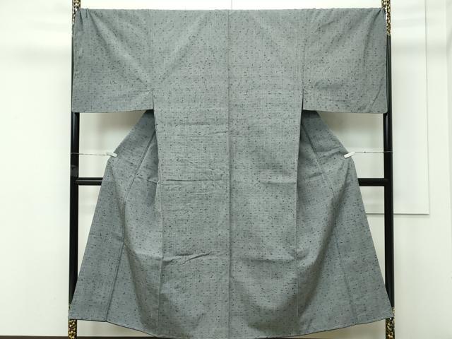 平和屋着物■極上　男性　髭紬　アンサンブル　キングサイズ　利休鼠色地　逸品　未使用　CZAA4277s5