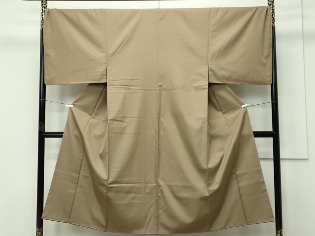 平和屋本店■極上　男性　紬・羽織セット　色無地　キングサイズ　着物：肥後煤竹色　羽織：錆鉄御納戸色　逸品　未使用　CZAA4278s5