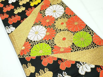 平和屋着物■極上　七五三　女の子　7歳　祝着・袋帯セット　総絞り　総刺繍　駒刺繍　花車文　逸品　CZAA4283s5