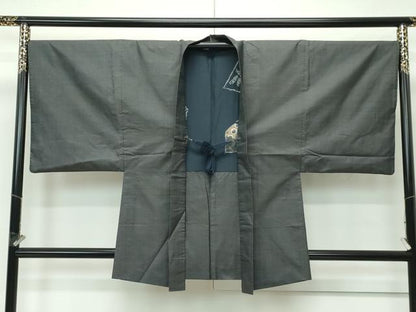 平和屋着物■極上　男性　本場大島紬　アンサンブル　100亀甲　総詰め　羽織紐付き　逸品　CZAA4286s5