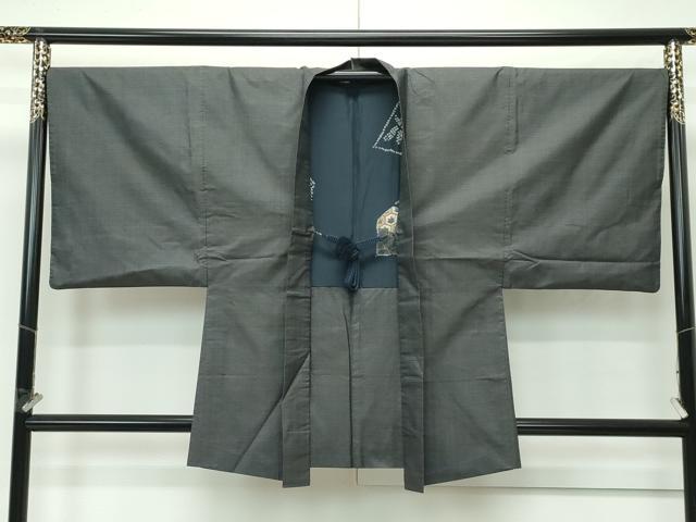 平和屋着物■極上　男性　本場大島紬　アンサンブル　100亀甲　総詰め　羽織紐付き　逸品　CZAA4286s5
