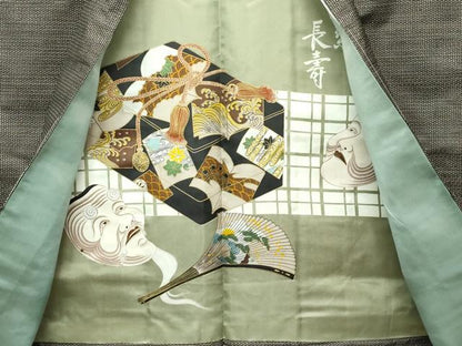 平和屋着物●極上　男性　本場大島紬　アンサンブル　80亀甲　総詰め　逸品　未使用　CZAA4287s5
