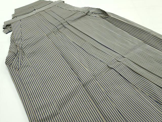平和屋着物●極上 男性 馬乗り袴 縞 逸品 CZAA4307s5