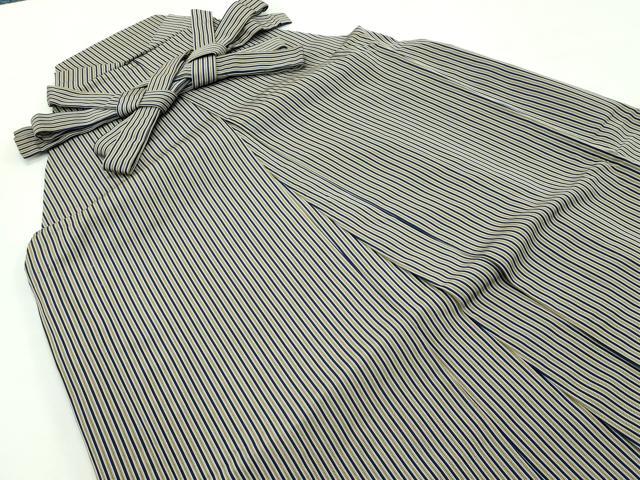 平和屋着物●極上 男性 馬乗り袴 縞 逸品 CZAA4307s5