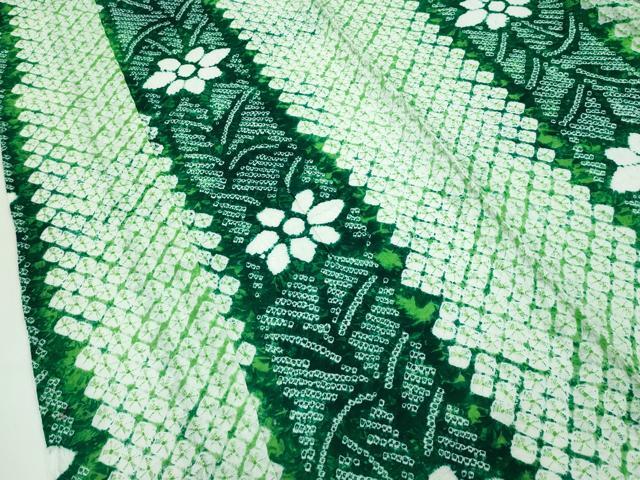 平和屋着物∴極上 夏物 浴衣 有松鳴海絞り 草花間道 綿 逸品 未使用 CZAA4317s5