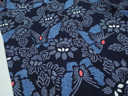 平和屋着物■極上　夏物　浴衣　有松鳴海絞り　花蝶文　綿　逸品　CZAA4319s5