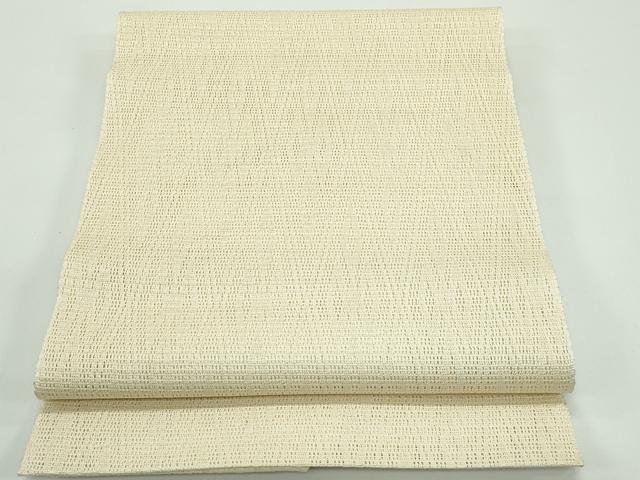 平和屋本店＊極上　夏物　俵屋　人間国宝　喜多川平朗 　有職織物　羅　八寸名古屋帯　砥粉色地　逸品　CZAA4366s5 平和屋本店＊極上 夏物 俵屋 人間国宝 喜多川平朗 有職織物 羅 八