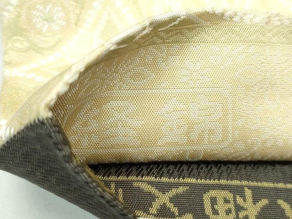 平和屋着物■極上　両面　全通柄袋帯　経錦　常盤七宝文　葵小袖文様　金糸　逸品　未使用　CZAA4375s5