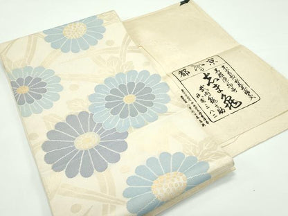 平和屋着物＊極上 銀座 志ま亀 夏物 六通柄袋帯 草花文 金糸 たとう紙付き 逸品 CZAA4388s5