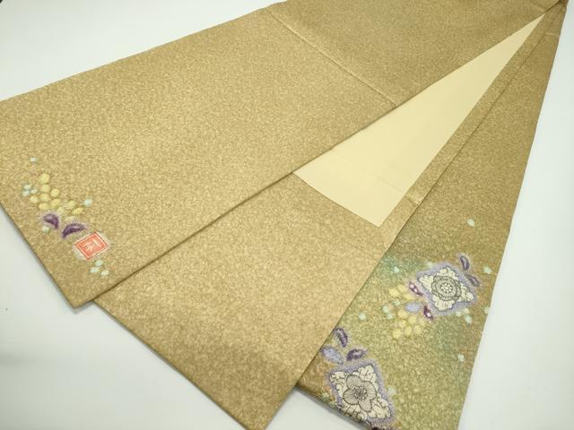 平和屋本店●極上　初代　久保田一竹　太鼓柄袋帯　辻が花　絞り　金通し地　逸品　CZAA4399s5
