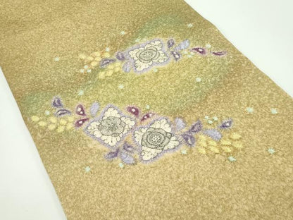 平和屋本店●極上　初代　久保田一竹　太鼓柄袋帯　辻が花　絞り　金通し地　逸品　CZAA4399s5