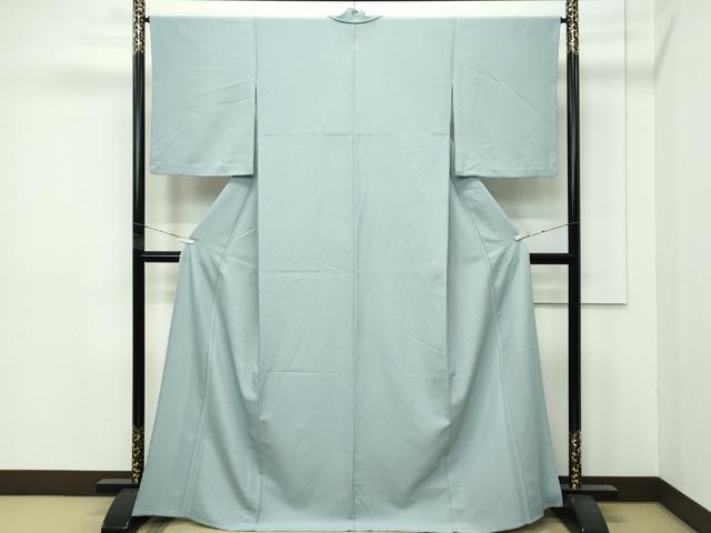 ご購入者◆単衣◆美品◆きもの英謹製はなぶさ◆裄68.5丈166.5 平和屋着物▽極上 洗える最高級着物 ＜英＞はなぶさ謹製 色無地 千草色