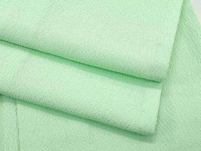 平和屋着物▽極上 洗える最高級着物 ＜英＞はなぶさ謹製 色無地 若葉色 単衣 逸品 CZAA4403s6