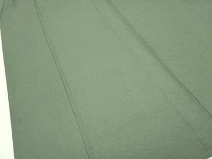 平和屋着物▽極上　洗える最高級着物　＜英＞はなぶさ謹製　色無地　麹塵色　菊唐草地紋　単衣　逸品　CZAA4404s6