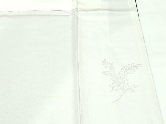 平和屋本店●極上　訪問着　花唐草文　暈し染め　黒地　銀通し地　逸品　CZAA4407s6