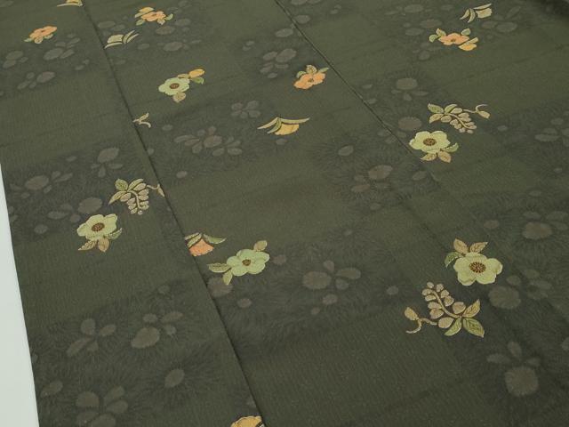 平和屋着物▽極上 洗える最高級着物 ＜英＞はなぶさ謹製 小紋 単衣 草花文 逸品 CZAA4410s6
