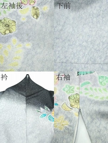 平和屋着物●極上　振袖　作家物　絞り　辻が花　暈し染め　銀通し地　逸品　CZAA4411s6