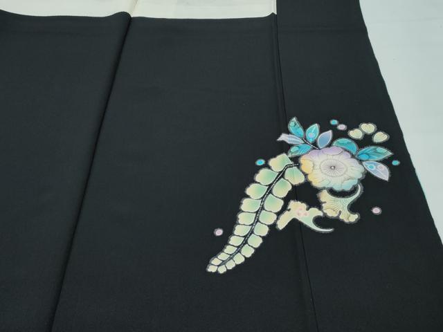 平和屋着物●極上　振袖　作家物　絞り　辻が花　暈し染め　銀通し地　逸品　CZAA4411s6