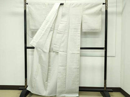 平和屋着物▽極上　本塩沢　単衣　蚊絣　逸品　未使用　CZAA4416s6