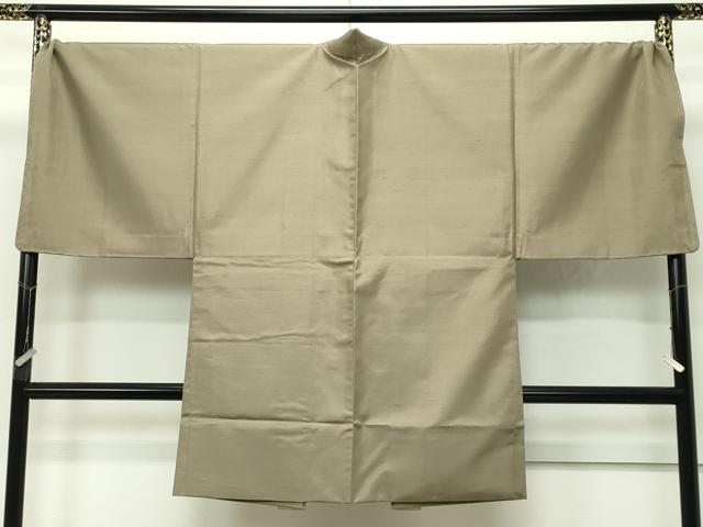 平和屋本店■極上　男性　紬・羽織セット　キングサイズ　着物：海松茶色　羽織：利休色　逸品　未使用　CZAA4423s6