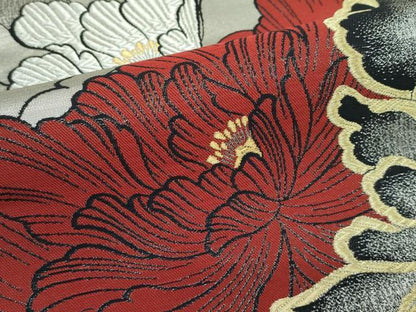 平和屋本店●極上 西陣 京洛苑たはら謹製 六通柄袋帯 乱菊 金銀糸 逸品 CZAA4924s6