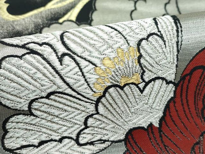平和屋本店●極上 西陣 京洛苑たはら謹製 六通柄袋帯 乱菊 金銀糸 逸品 CZAA4924s6