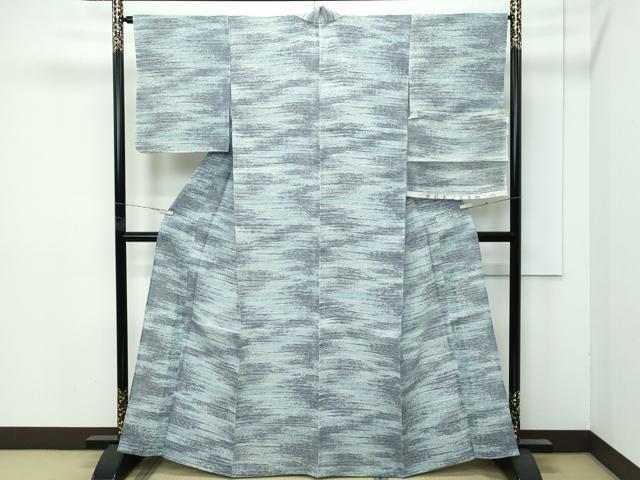 平和屋着物＊極上 夏物 本麻ちぢみ上布 霞文 反端付き 逸品 未使用 CZAA4427s6