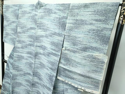 平和屋着物＊極上 夏物 本麻ちぢみ上布 霞文 反端付き 逸品 未使用 CZAA4427s6