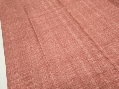 平和屋着物▽極上 竺仙 紬 単衣 赭色 反端付き 逸品 CZAA4430s6