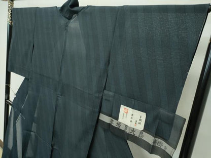 平和屋本店＊極上 夏物 東郷織物謹製 本場大島紬 夏大島 160亀甲 手織絣 証紙付き 逸品 未使用 CZAA4432s6