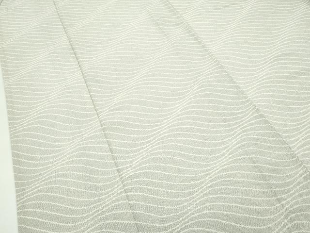 平和屋着物▽極上　洗える最高級着物　＜英＞はなぶさ謹製　小紋　単衣　立波文　逸品　CZAA4439s6