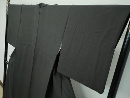 平和屋着物●極上　江戸小紋　角通し　黒地　逸品　CZAA4442s6