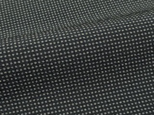 平和屋着物●極上　江戸小紋　角通し　黒地　逸品　CZAA4442s6