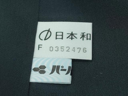 平和屋着物●極上　江戸小紋　角通し　黒地　逸品　CZAA4442s6