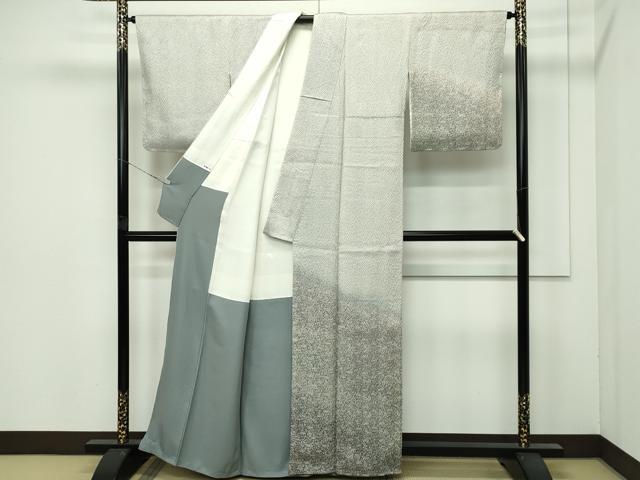 平和屋着物●極上　名門　藤娘きぬたや・総絞り　杢目絞り　花唐草文　たたき染め　逸品　未使用　CZAA4448s6