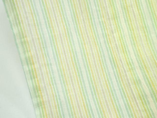 平和屋本店＊極上　夏物　本場小千谷ちぢみ　間道　古新織物謹製　証紙付き　麻　逸品　未使用　CZAA4454s6