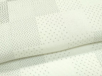 平和屋着物＊極上 夏物 本場大島紬 夏大島 白大島 市松文様 逸品 未使用 CZAA4459s6