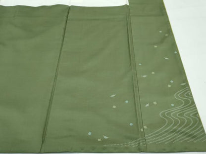 平和屋着物●極上　紬　杢目絞り　縞　逸品　CZAA4464s6