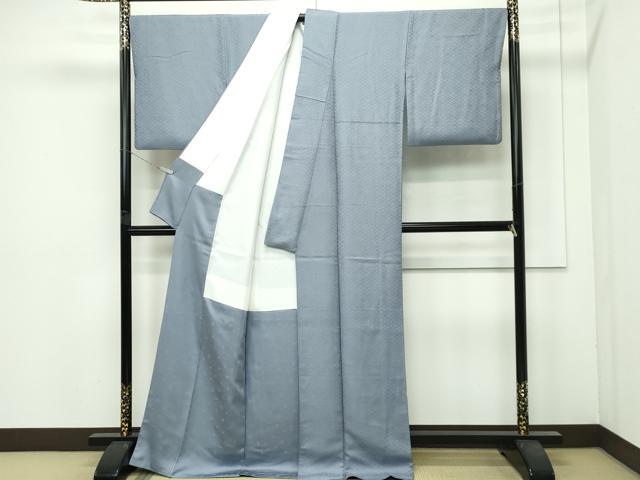 平和屋着物●極上　色無地　善光寺丁子染　小葵文　豆がら茶色　反端付き　逸品　CZAA4465s6