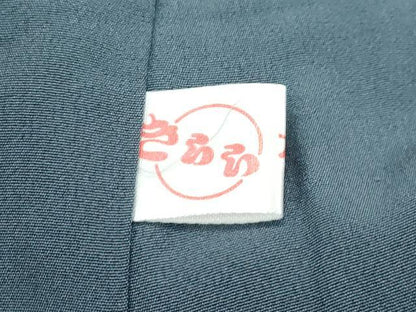 平和屋着物●極上　小紋　型染め　牡丹　仙斎茶色地　逸品　CZAA4466s6