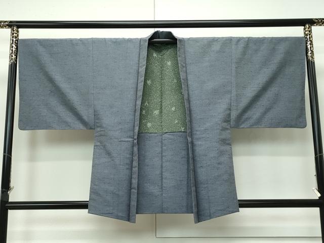 平和屋着物■極上 男性 本場真綿絢結城紬 アンサンブル・袖なし羽織・長襦袢セット 中キングサイズ 杢 証紙・認定証付き 逸品 CZAA4470s6