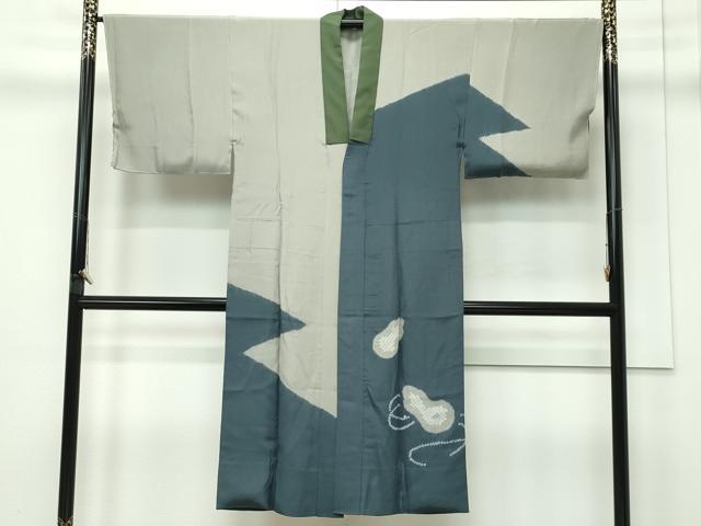 平和屋着物■極上 男性 本場真綿絢結城紬 アンサンブル・袖なし羽織・長襦袢セット 中キングサイズ 杢 証紙・認定証付き 逸品 CZAA4470s6