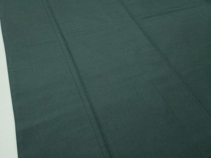 平和屋着物●極上 男性 紬 アンサンブル・長襦袢セット 色無地 黒緑色 逸品 CZAA4473s6