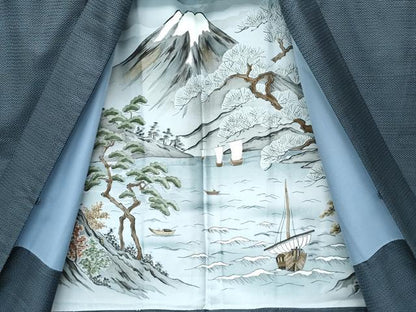 平和屋着物●極上 男性 本場大島紬 アンサンブル 100亀甲 総詰め 逸品 未使用 CZAA4476s6