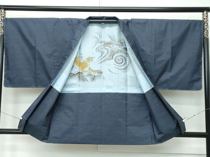 平和屋着物●極上 男性 本場大島紬 アンサンブル 100亀甲 総詰め 逸品 未使用 CZAA4477s6